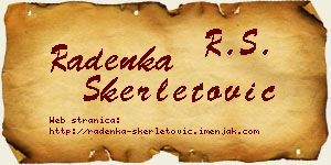 Radenka Skerletović vizit kartica